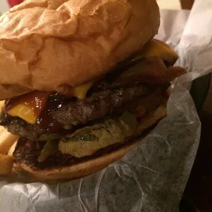 The Minnesota Fats Brisket Burger!! So much meat nom nom nom