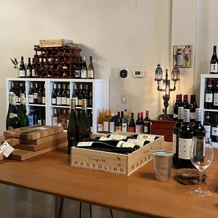 bottles of wine on a table