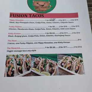 Taco Menu
