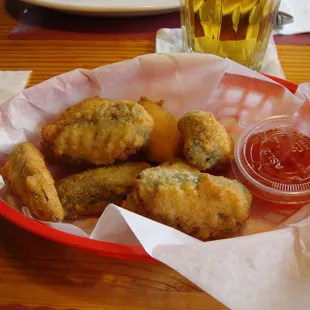 Jalapeno Poppers with dipping sauce.