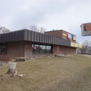 Exterior of the building, view looking northeast.