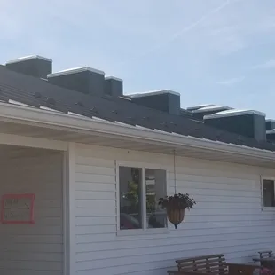 The numerous skylights that provide the light in this Amish run store.