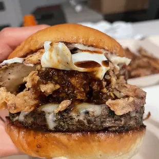 Vegetarian mushroom burger