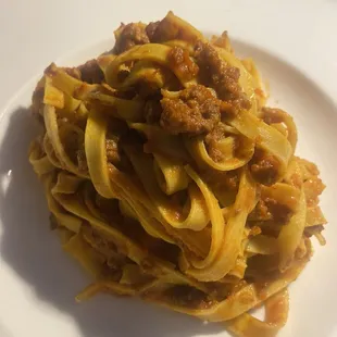 Spinach Tagliatelle Bolognese