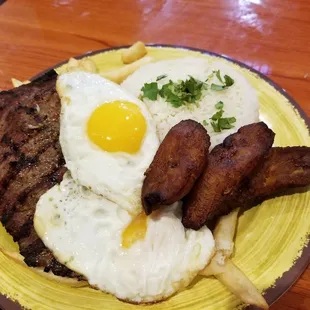 Steak and egg dish