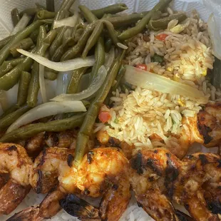 Grilled shrimp skewers