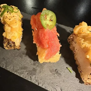 Crispy rice sushi