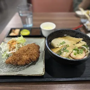 Pork Katsu &amp; Fish Cake Udong Combo