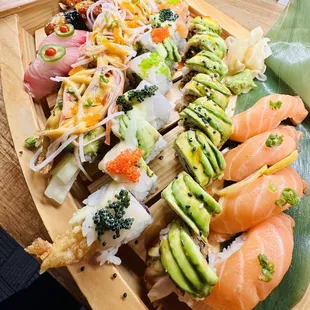 a variety of sushi