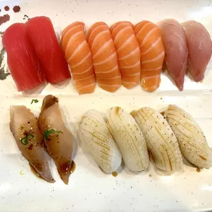 Salmon SUSHI Albacore sushi Squid sushi Tuna SUSHI