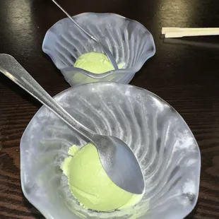 Green tea ice cream