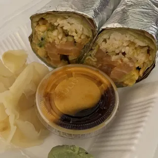 Cilantro Spicy Salmon Burrito Roll