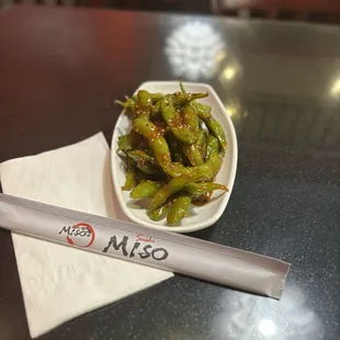 Spicy Garlic Edamame - this is always on point. Just enough spicy and sweetness. A great starter!