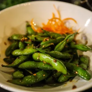 Spicy Garlic Edamame