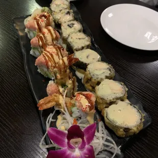 Miso House Roll &amp; Sumo Roll (deep fried)