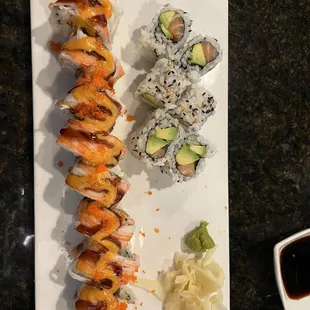 Ninja roll and salmon avocado