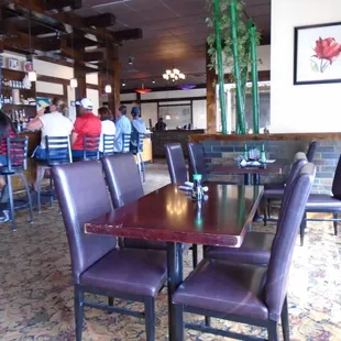 Bar area on the left side, view from my table.