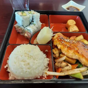 Salmon Teriyaki Bento Box lunch special