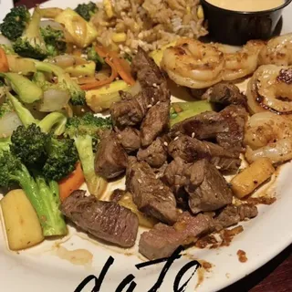 Hibachi Filet Mignon and Shrimp