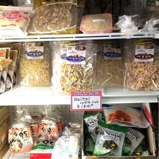 Dried fish, cuttle fish, etc.