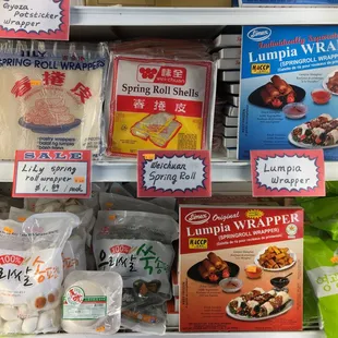 Wrappers for spring rolls, egg rolls, wonton, lumpia, mandu, etc.