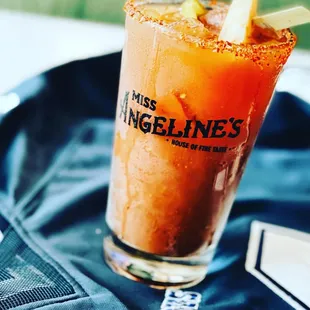 a bloody drink on a plate