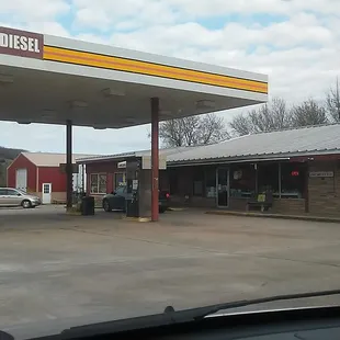 Front of business.  Diner is inside store