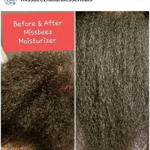 Before and after.  Look how moisturized!