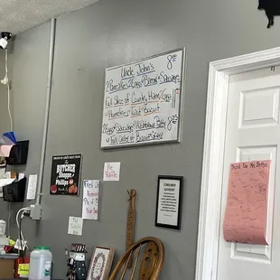 daily specials board