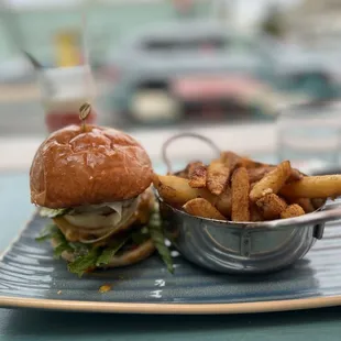 1/3 burger with fries