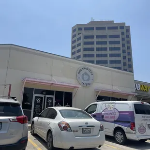 the outside of the building