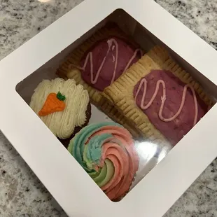 Mixed berry pop tarts, cupcakes