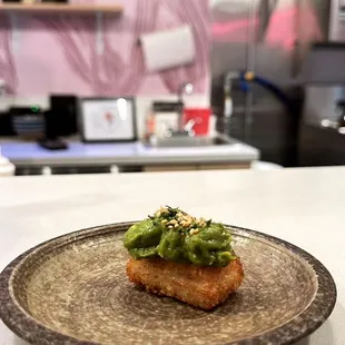 Truffle Avocado crispy rice