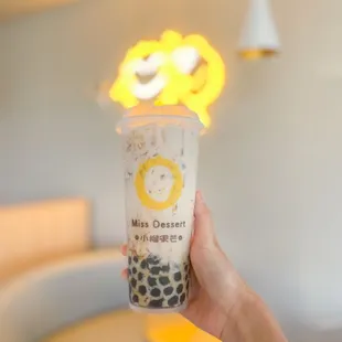 classic milk tea $3.99 plus boba $0.50