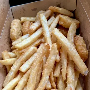 Fries w/ Nuggets! - fries were really potatoey so not yeet hay at all! :)