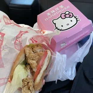 Hot spicy chicken leg burger ($5.50)