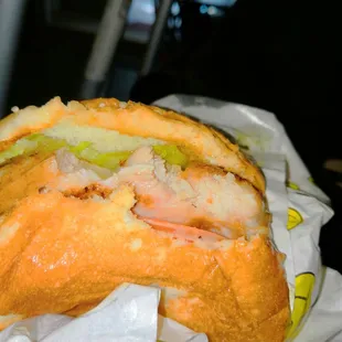 Grilled chicken burger