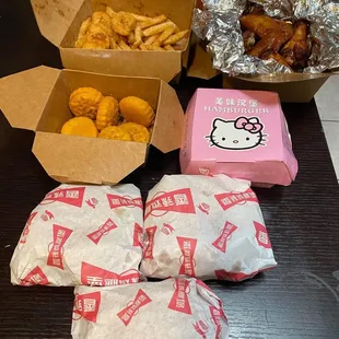 a variety of food items