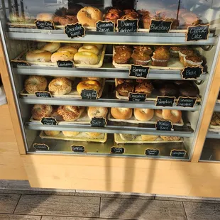 Bagel and muffin selection