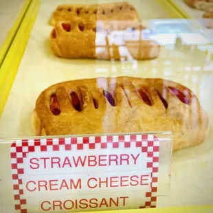 Strawberry cream cheese croissant