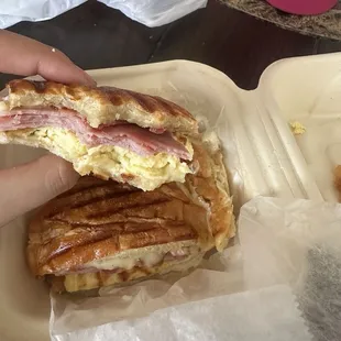 1. Ham, Egg and Cheese Croissant
