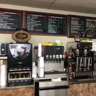 Coffee  teas. Chocolate. Sodas.