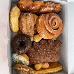 a box of assorted donuts