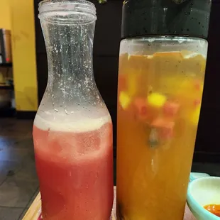 watermelon juice + fruit tea