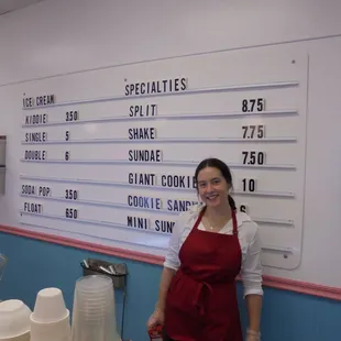 Menu board.