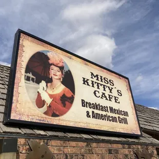 a sign for a cafe