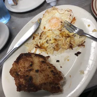 Pork Chops & Eggs Breakfast