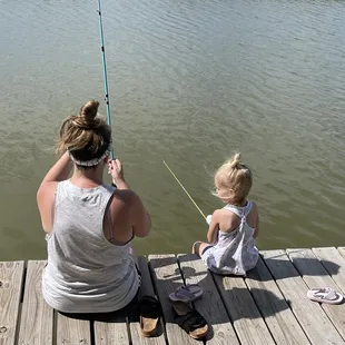 Fishing off the dock