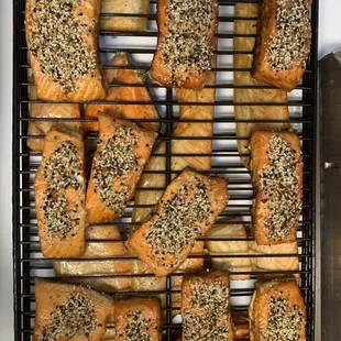 We smoked our Scottish Faroe Salmon using Everything Bagel Seasoning! Grab your bagels and cream cheese!