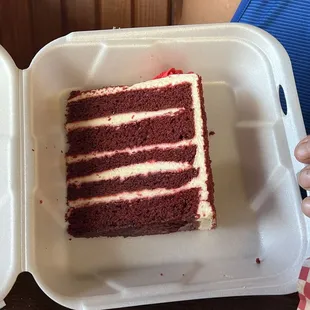 This is the 5 layer red velvet cake!  It was yummy!